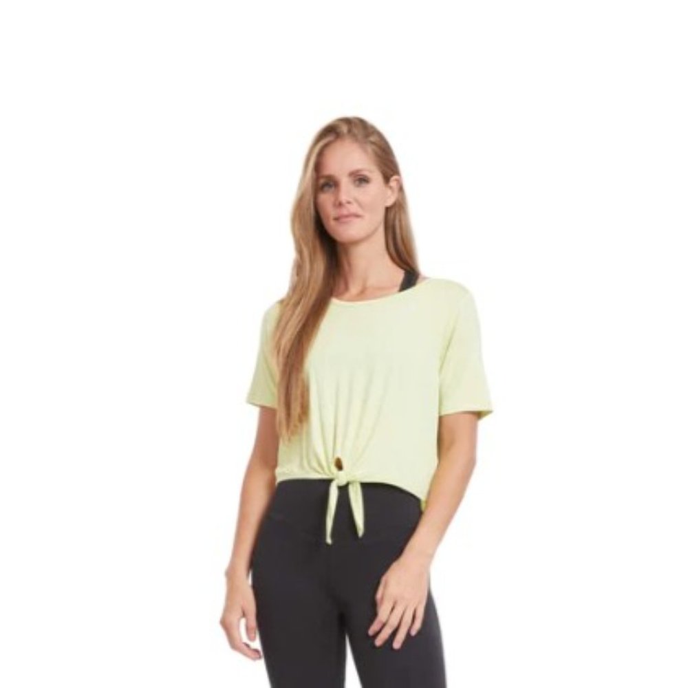 NWT PSK Collective Pale Lime Tie Crop Top in 2X - Picture 4 of 4